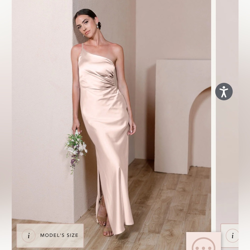 Revelry Jade Satin Dress